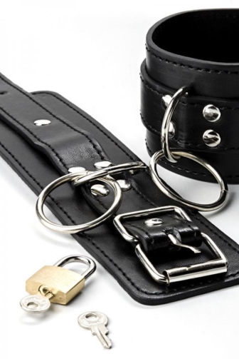 Leather Handcuffs by Grey Velvet