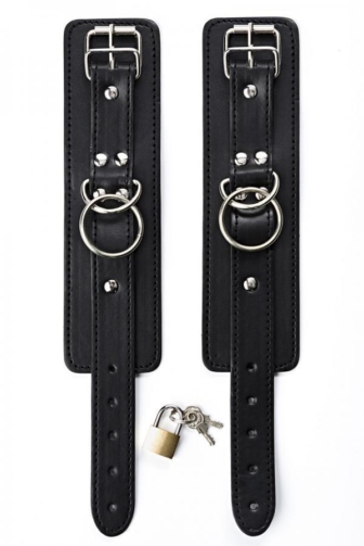Leather Handcuffs by Grey Velvet